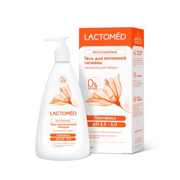 Гель для интимной гигиены Lactomed Panthenol " увлажняющий эффект " 200мл