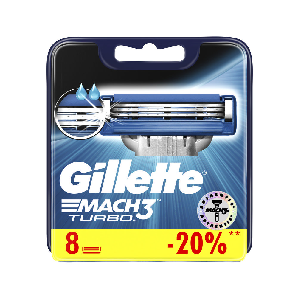 

Кассеты для бритвенного станка Gillette Mach 3 Turbo сменные 8шт