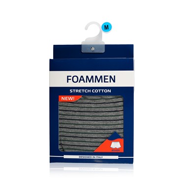 Мужские трусы - боксеры Foammen Fo90530 , серые в полоску , M