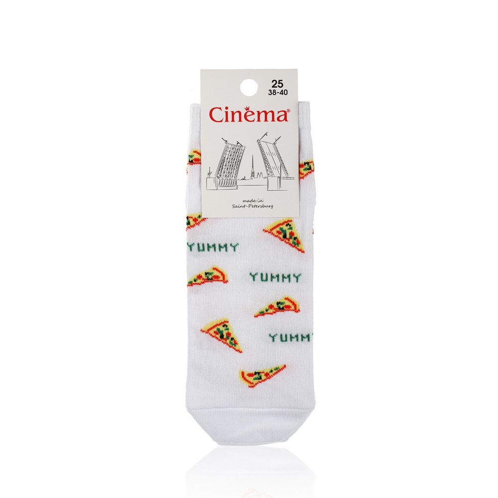 

Женские носки Opium Cinema " Пицца " Белый , р.25