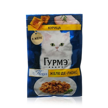 Влажный корм для кошек Гурмэ Перл Желе де-люкс " Курица " 75г