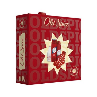 Мужской Подарочный набор Old Spice Whitewater ( лосьон после бритья 100мл + дезодорант - спрей 150мл + гель для душа 250мл + носки )