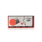 Набор для бровей Lovely " CREATOR DARK EDITION " 2 ( тени , 3 оттенка + карандаш + мини - пинцет + кисть + формы для создания контура бровей , 2шт )