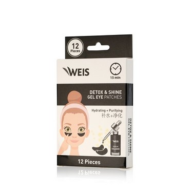 Гелевые патчи для области вокруг глаз WEIS с эффектом сияния и детокса 12шт