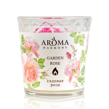 Свеча ароматическая Aroma Harmony " Garden Rose " 160г
