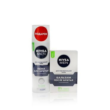 Набор для мужчин Nivea Men ( пена для бритья " успокаивающая " для чувствительной кожи 100мл + пена для бритья " успокаивающая " для чувствительной кожи 200мл )