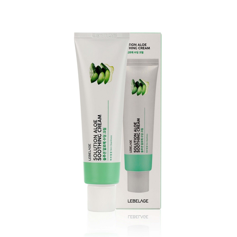 

Увлажняющий и успокаивающий крем для лица Lebelage " Solution Aloe Soothing cream " с экстрактом алоэ вера 50мл