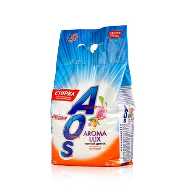 Порошок для стирки белья AOS Aroma Lux " Нежный цветок " автомат 3кг