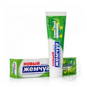 Зубная гель - паста Невская Косметика Новый Жемчуг лечебно - профилактическая " Зеленое яблоко + отбеливание " 100мл