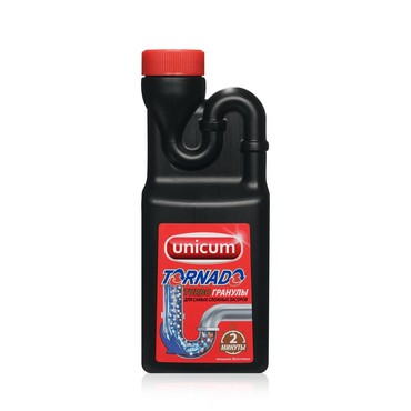 Средство Unicum Tornado гранулированное , для устранения засоров 600г