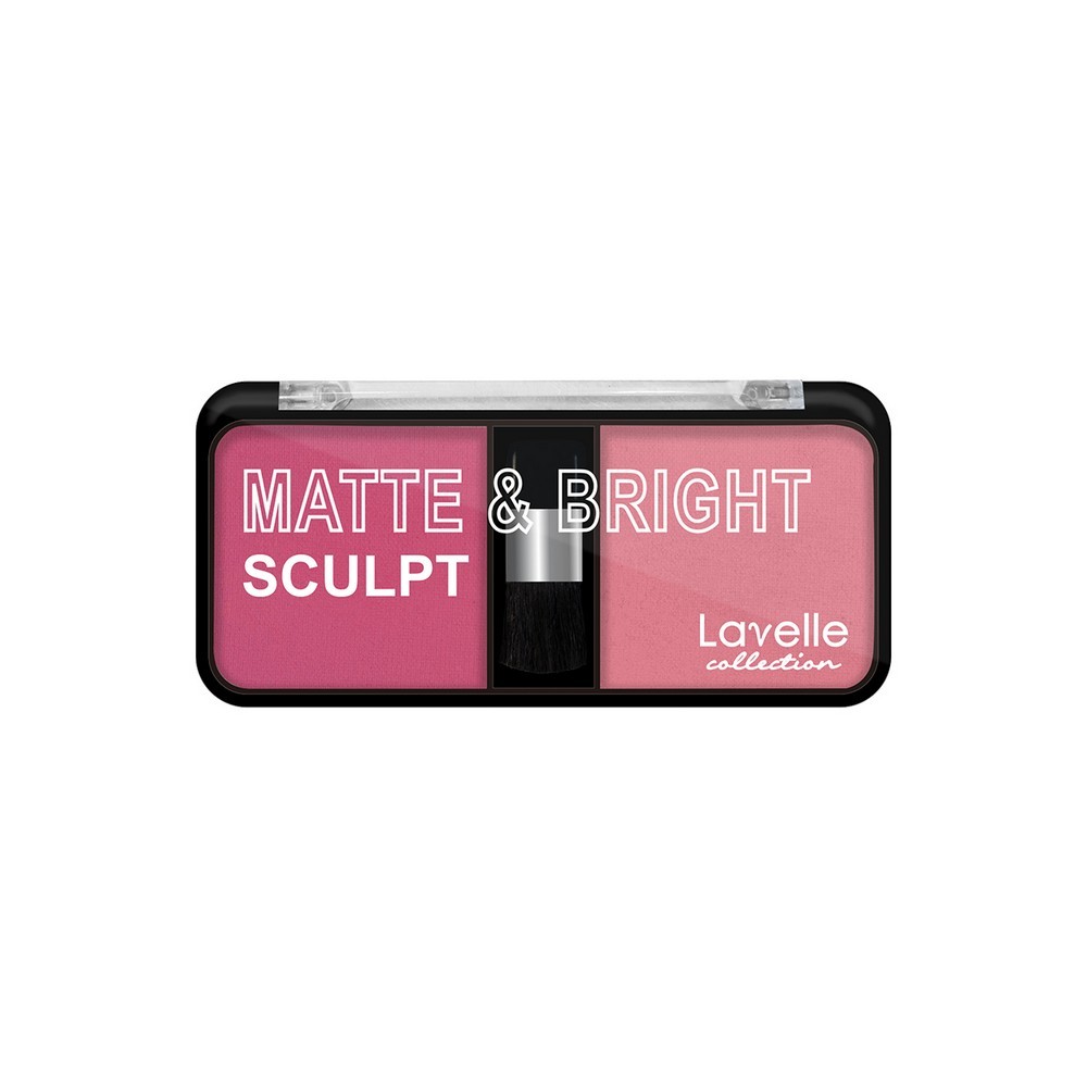 

Румяна для лица Lavelle Matte & Bright двухцветные 02 Розовый латте