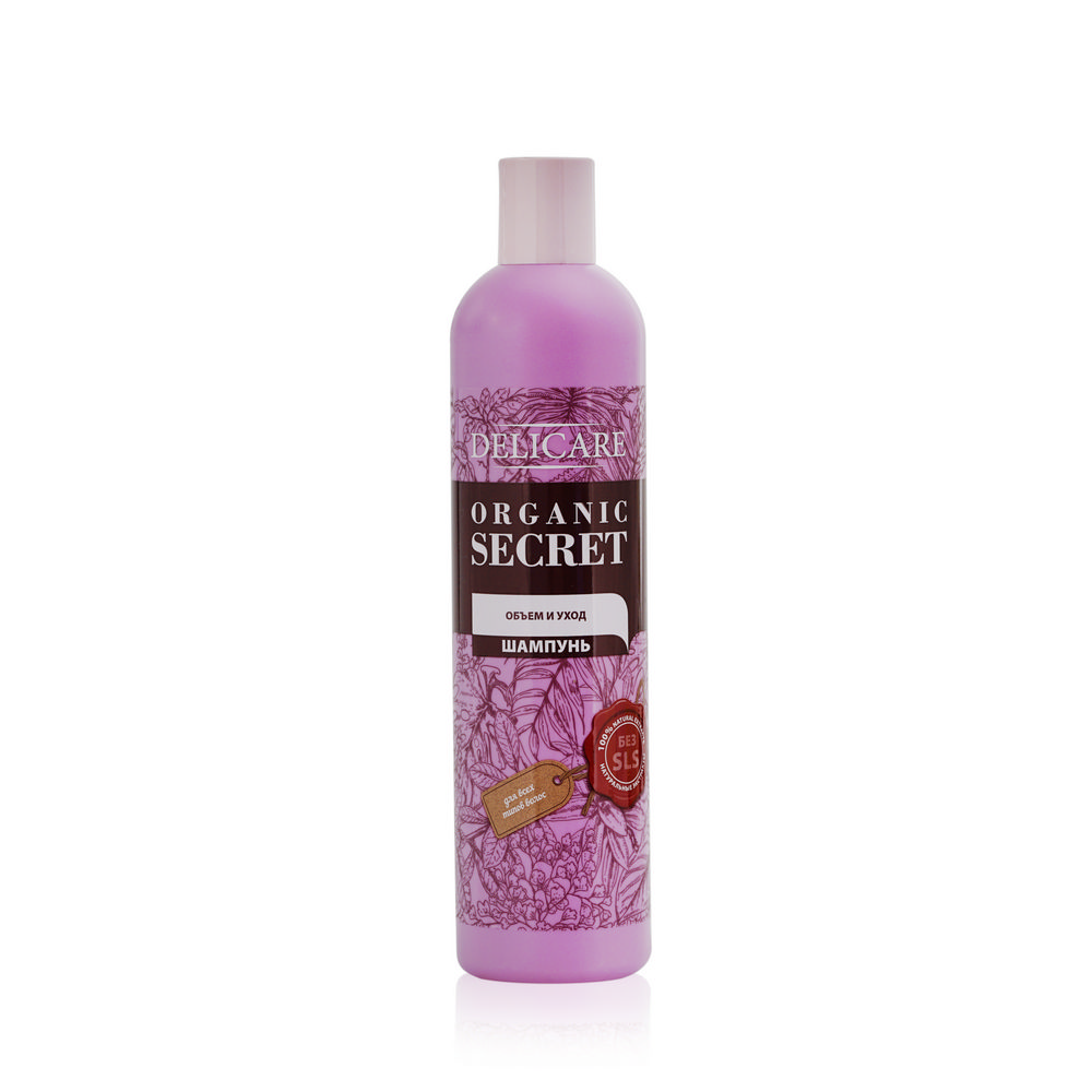 

Шампунь для всех типов волос Delicare Organic Secret " объем и уход " 400мл