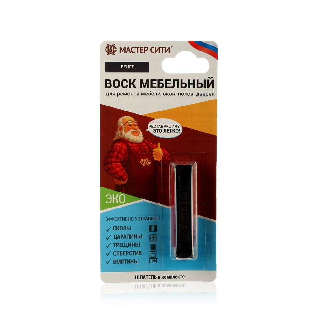 Воск мебельный мягкий Мастер Сити , Венге 16г мебельный мягкий воск мастер сити 2011501