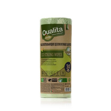 Салфетки в рулоне Qualita Eco Strong 30шт