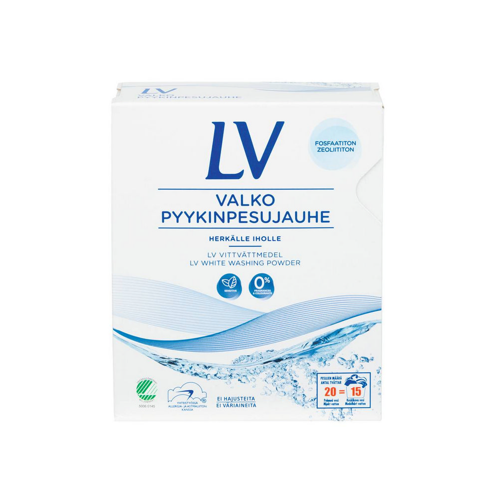 

Концентрированный стиральный порошок LV для белого белья 750г