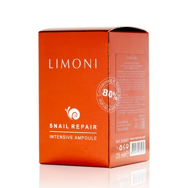 Сыворотка LIMONI SNAIL REPAIR для лица восстанавливающая , с экстрактом секрета улитки , 25мл