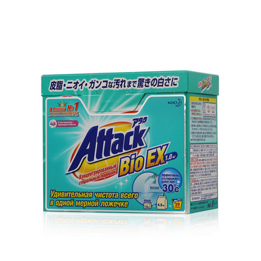 Концентрированный стиральный порошок Attack Bio EX 1кг