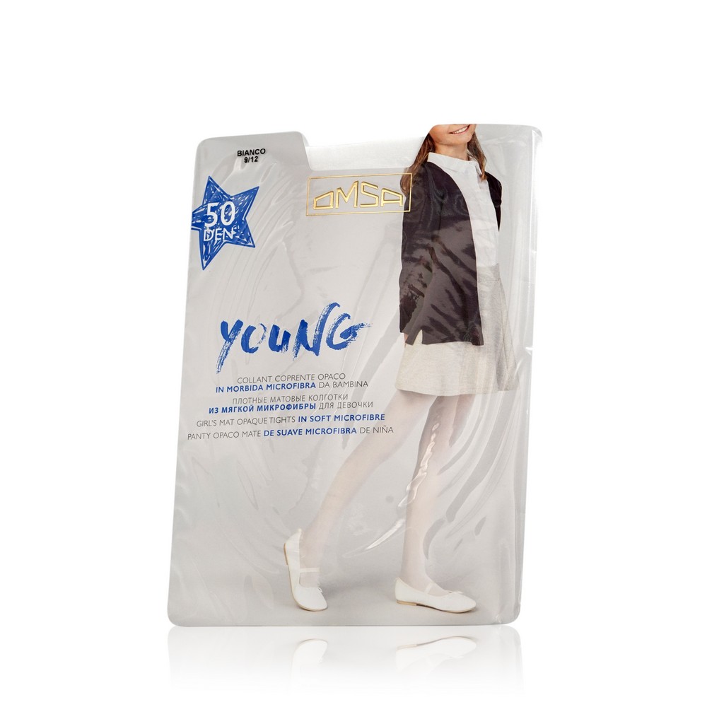 

Детские колготки Omsa Young 50den Bianco р.134-152