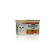 Влажный корм для кошек Gourmet Gold Нежная начинка с лососем , 85г