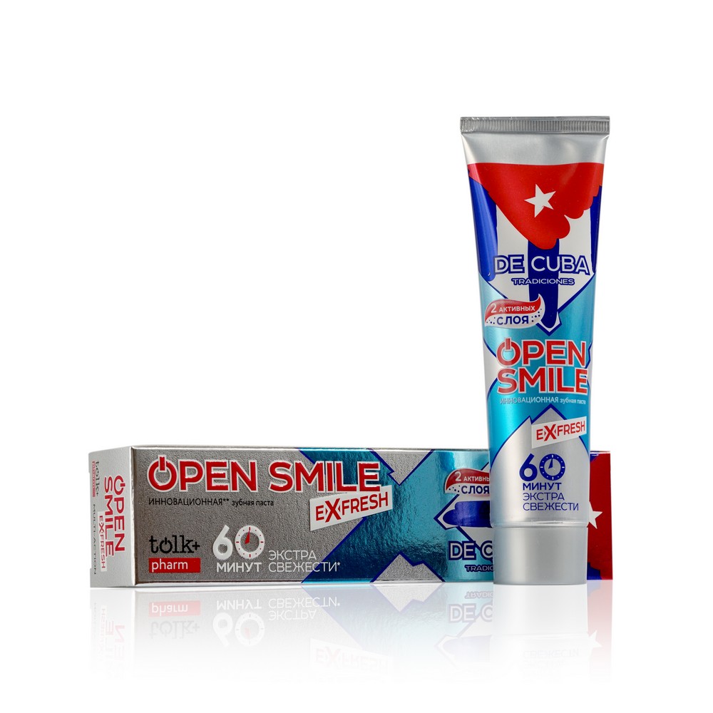 

Зубная паста Open Smile eXfresh " De cuba " комплексная 115г