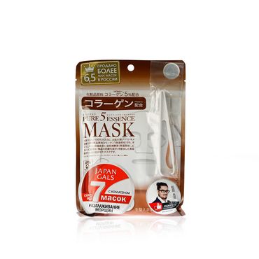 Маска JAPAN GALS для лица " Pure 5 Essential " питательная , с коллагеном 7шт