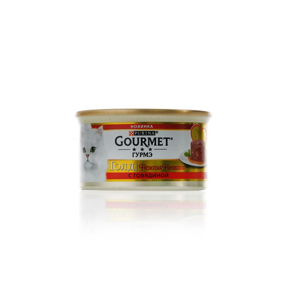 

Влажный корм для кошек Gourmet Нежная начинка с говядиной , 85г