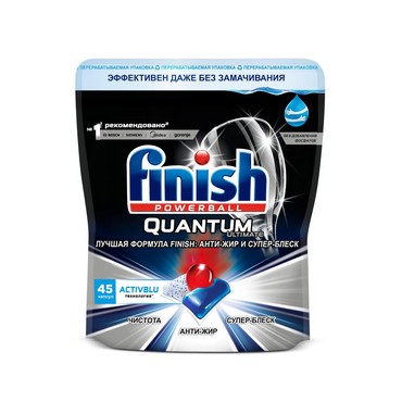 Капсулы для посудомоечных машин Finish Quantum Ultimate 45шт