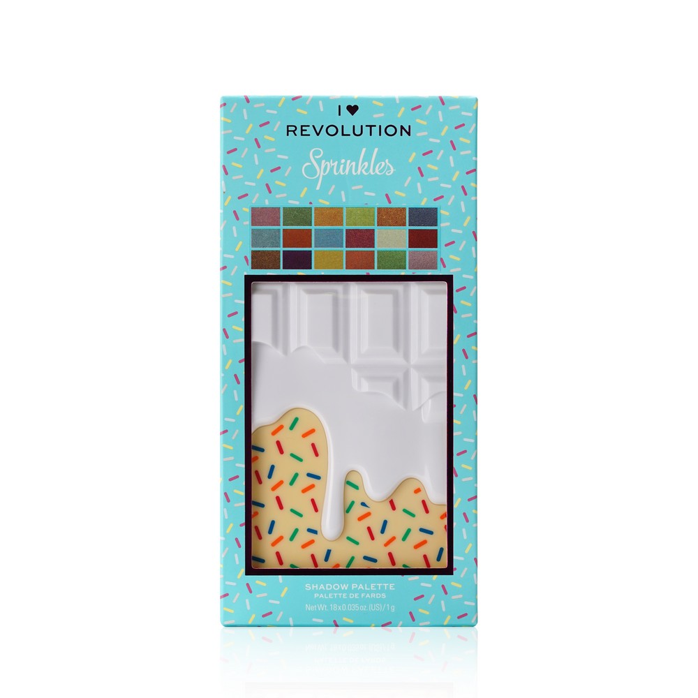 

Тени для век I Heart Revolution Chocolate , Sprinkles , 18 цветов , 21,96г