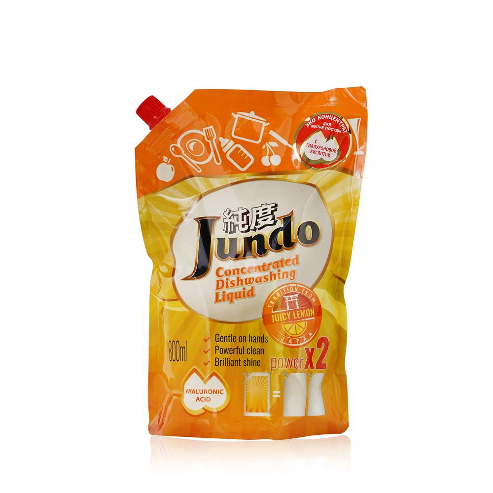 

Гель для мытья посуды и детских принадлежностей Jundo " Juicy lemon " с гиалуроновой кислотой 800мл