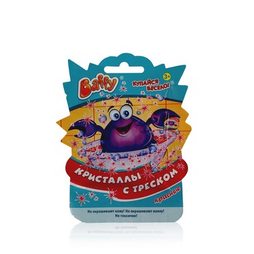 Средство для купания Baffy Кристаллы с треском " красные " 3+ 10г