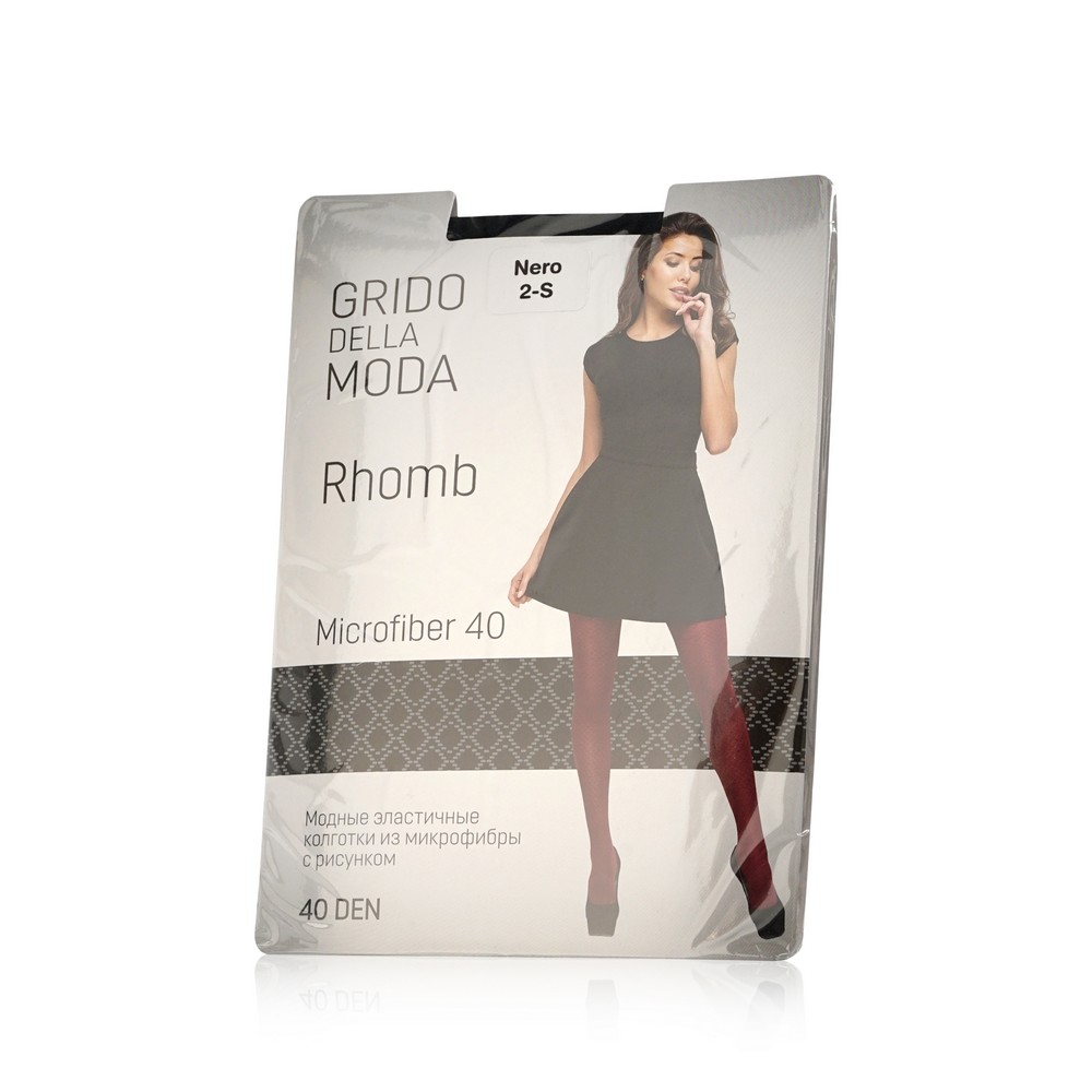

Женские колготки Grido della Moda Rhomb из микрофибры 40den черные 2 размер