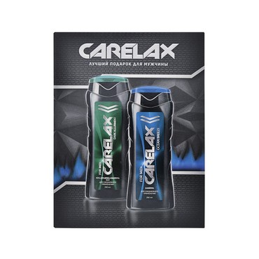 Подарочный набор для мужчин Carelax ( гель для душа " Dark Allurment " 250мл + шампунь для волос 250мл )