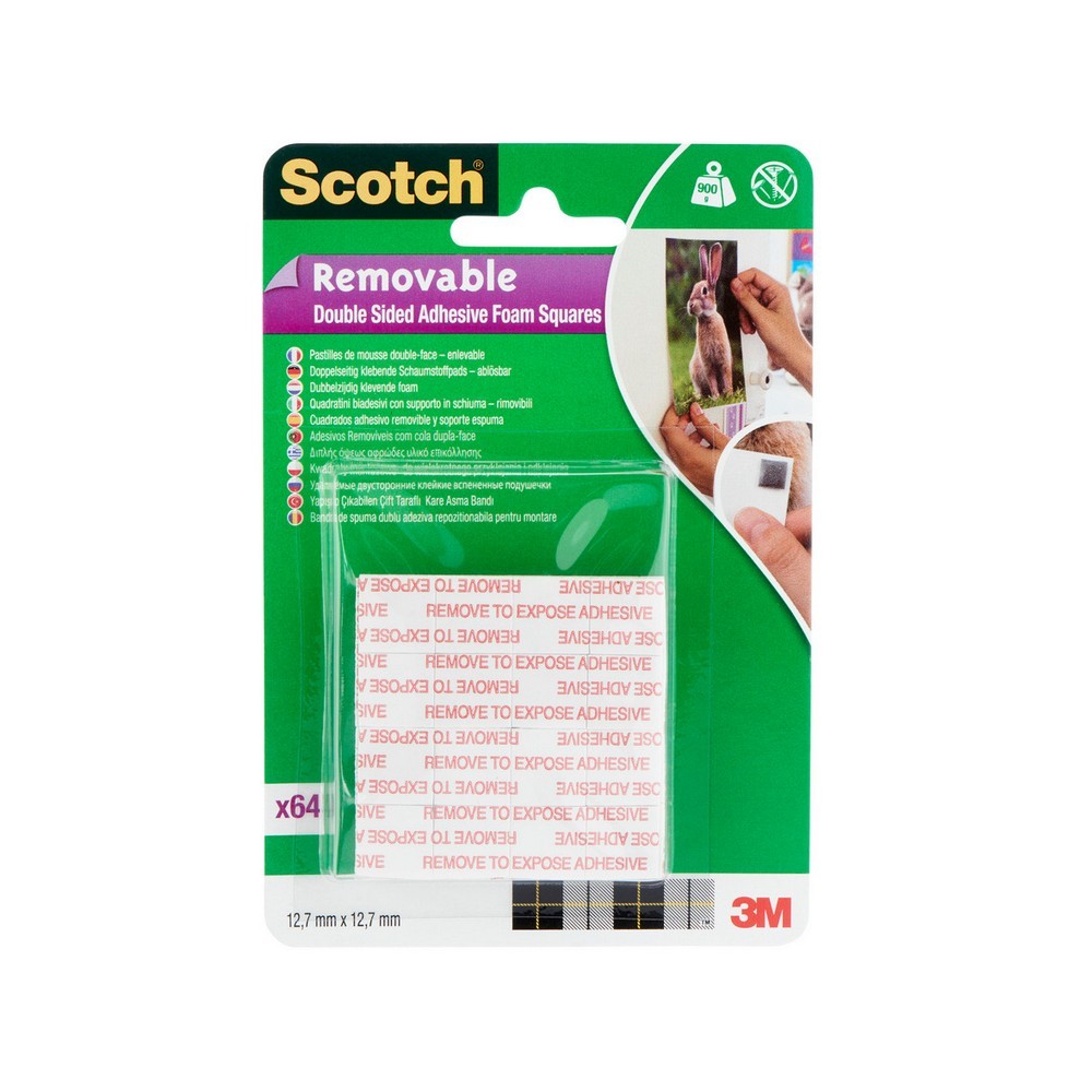 

Клейкие крепления - подушечки Scotch легкоудаляемые , 64шт