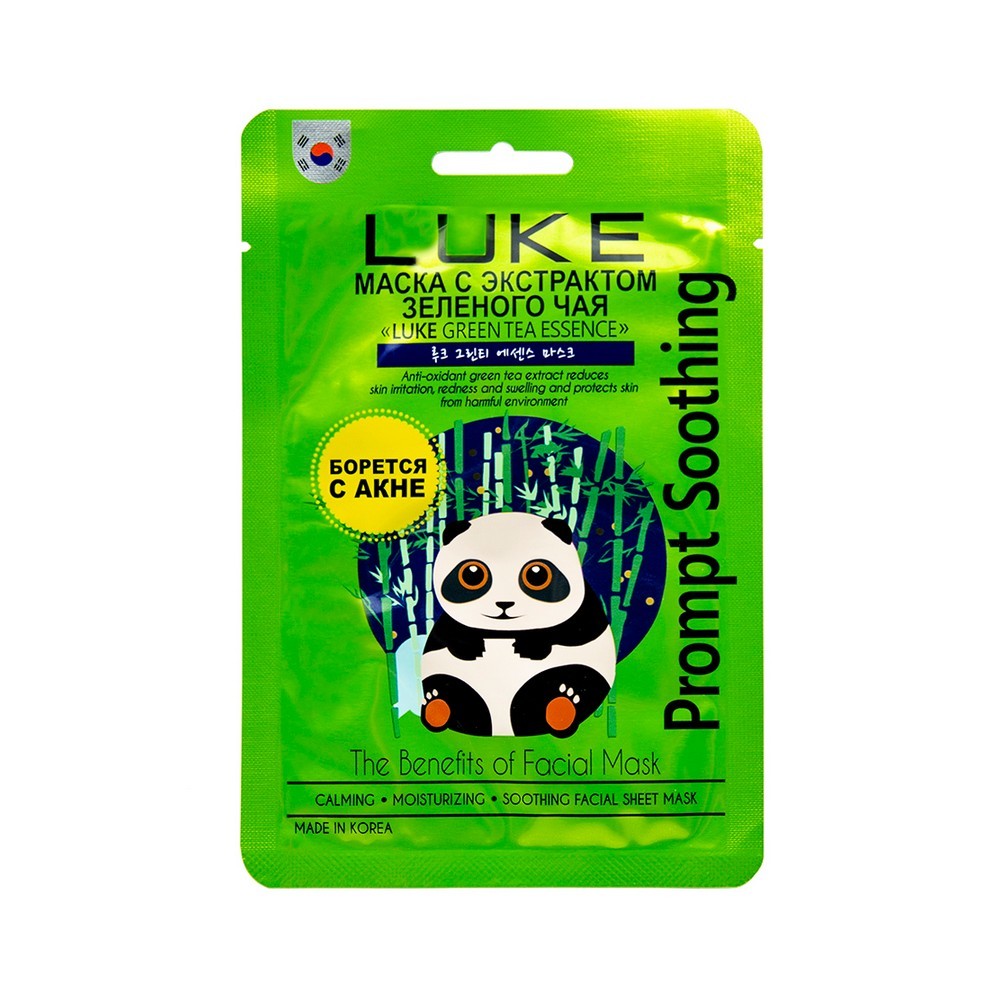 

Тканевая маска Luke для лица , с экстрактом зеленого чая " Green Tea Essence Mask "