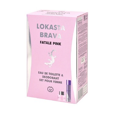 Женский Подарочный набор ALAIN Aregon LOKASTA BRAVA " Fatale Pink " ( туалетная вода 95мл + дезодорант 75мл )