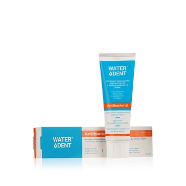 Зубная паста Waterdent Antibacterial с солью древнего моря 100г