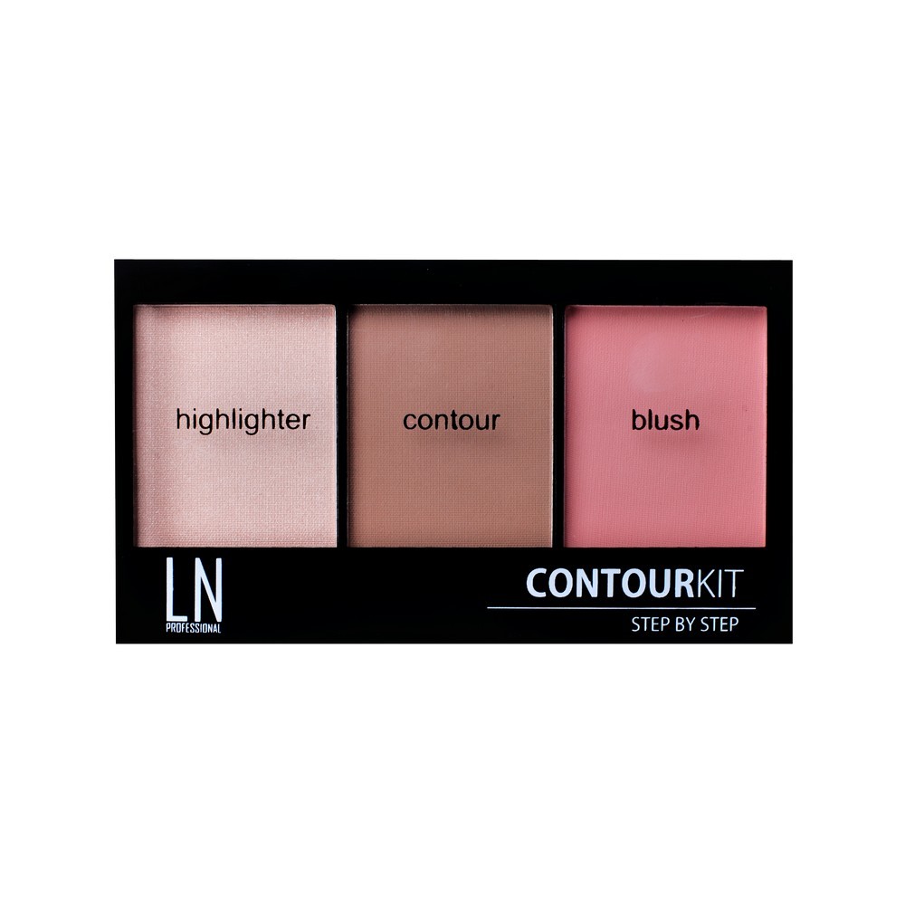 

Набор для контурирования лица LN Professional Contour Kit ( хайлайтер , пудра , румяна ) 01 14г