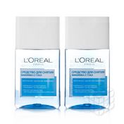 Средство для снятия макияжа с глаз L`Oreal Paris " Бережное очищение " 125мл + 125мл