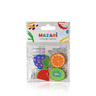 Набор ластиков Mazari " Fruity " фигурный , многоцветный