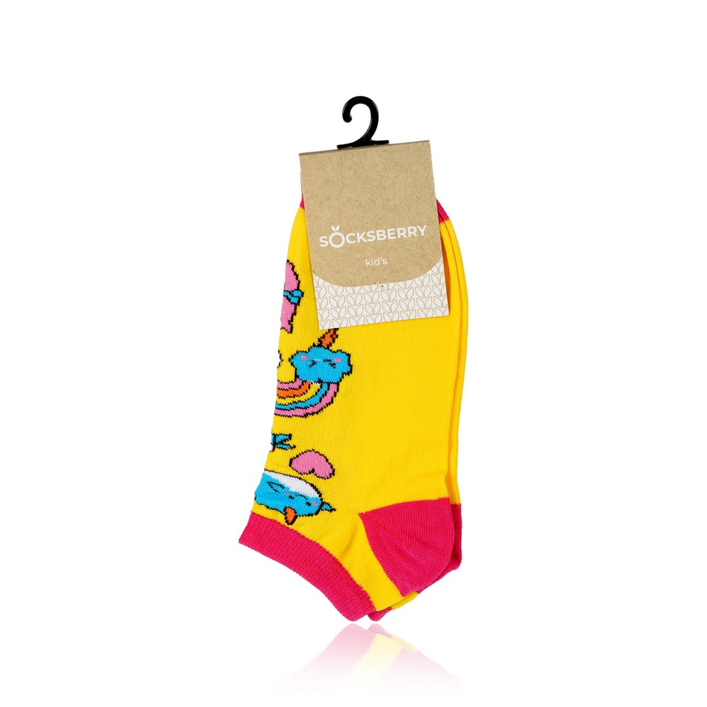 

Детские носки Socksberry KS-0011 укороченные " Радуга на желтом " р.22
