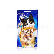 Лакомство для кошек Felix Party Mix " Оригинальный микс " со вкусами курицы , печени и индейки 60г