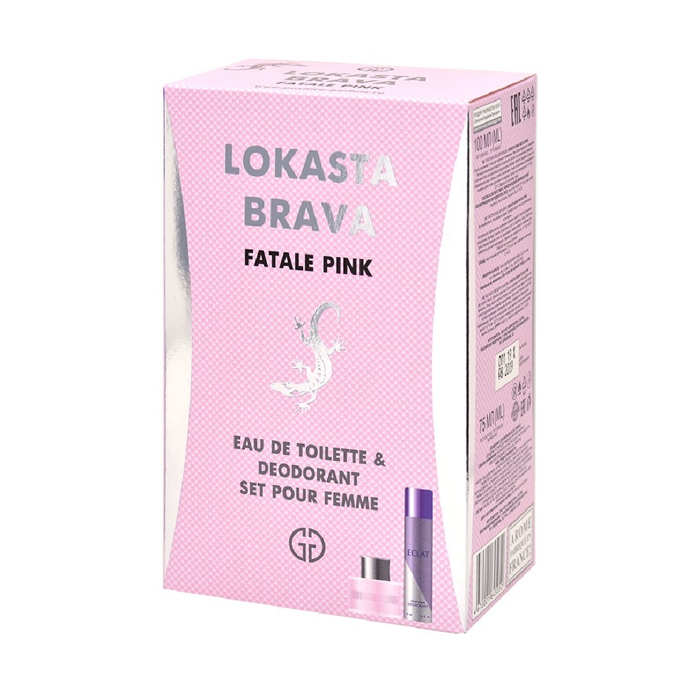 

Женский Подарочный набор ALAIN Aregon LOKASTA BRAVA " Fatale Pink " ( туалетная вода 95мл + дезодорант 75мл )