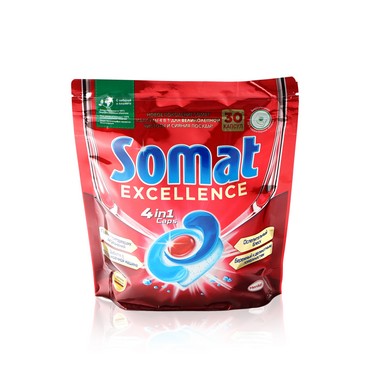 Капсулы для посудомоечной машины Somat Excellence 4 в 1 , 30шт