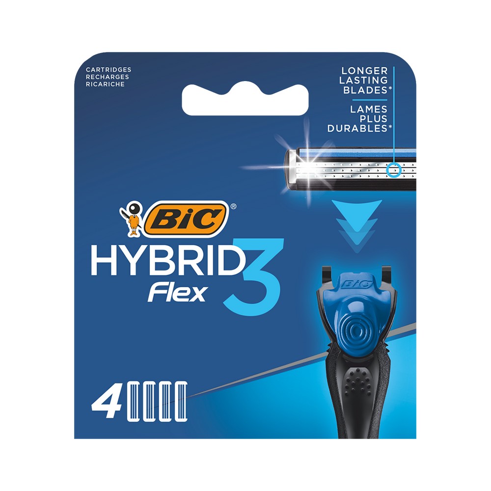 Сменные кассеты Bic Flex 3 Hybrid 4шт сменные касcеты для бритвенных станков bic flex 3 hybrid 8 шт