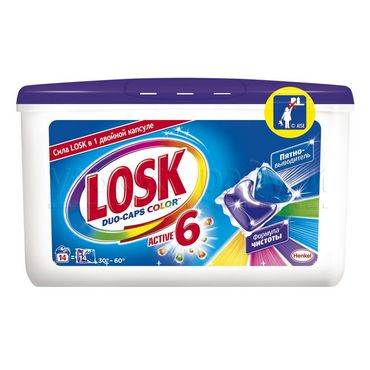 Капсулы для стирки Losk Duo-caps Color 14шт