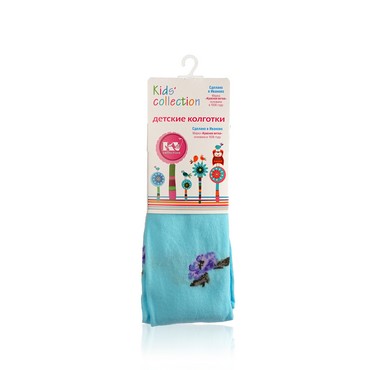 Детские колготки Красная ветка Kids Collection с-857 " Цветы " Голубой р.110-116