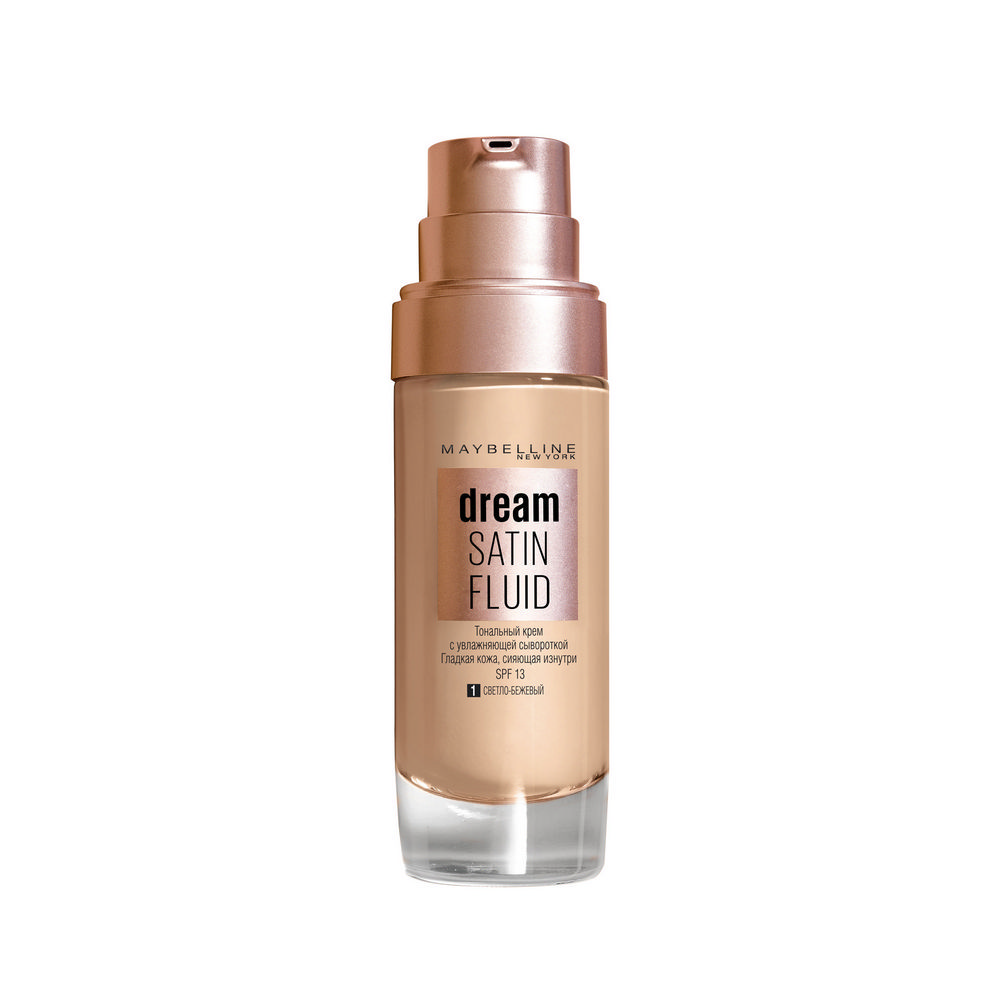 

Тональный крем Maybelline New York Dream Satin Fluid для лица 001 Светло-бежевый 30мл