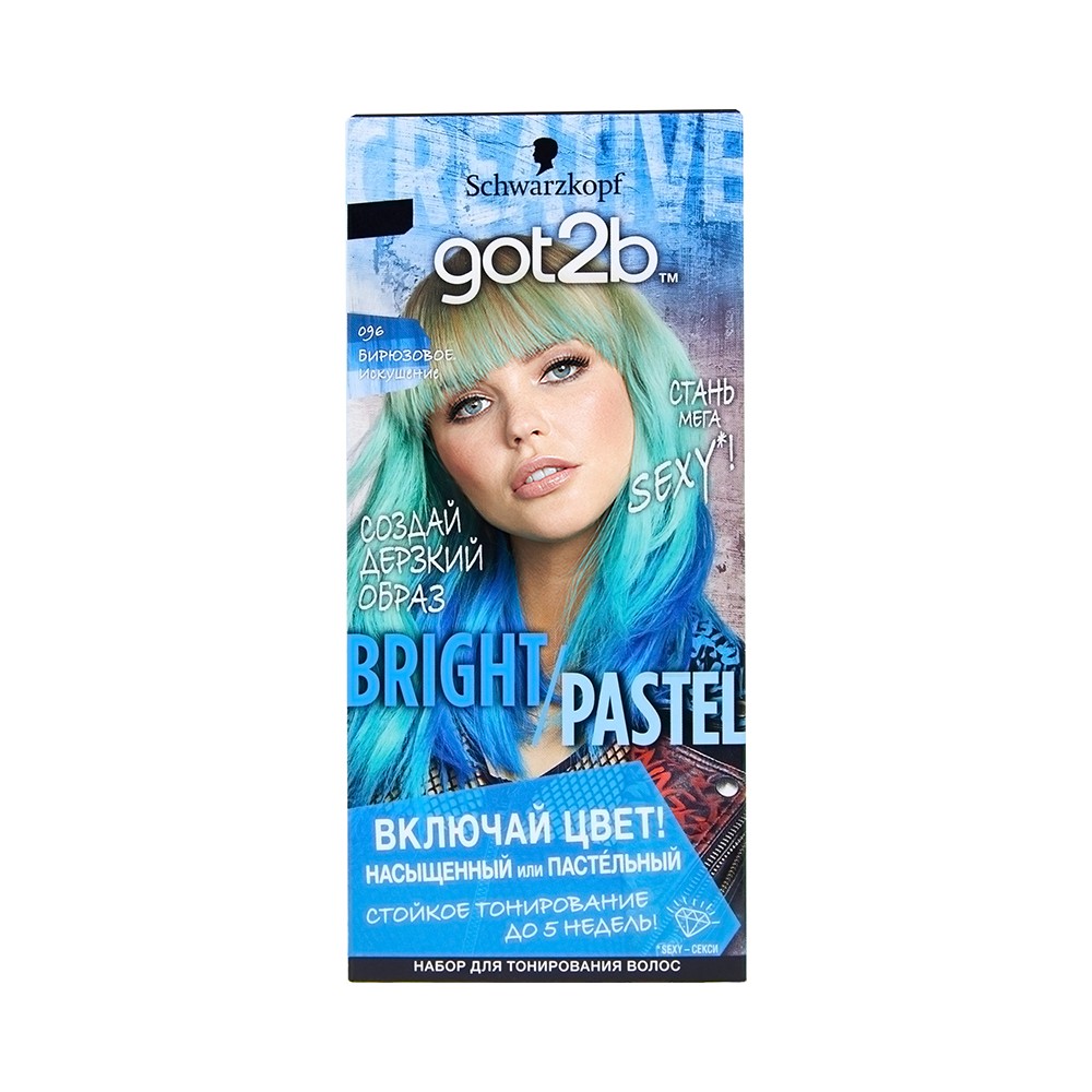 

Оттеночный бальзам для волос Got2B Bright/Pastel 096 Бирюзовое искушение 80мл