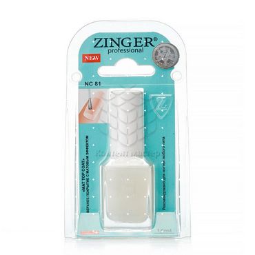 Верхнее покрытие для ногтей Zinger Professional с матовым эффектом NC81 14мл