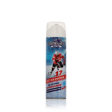 Гель для бритья Carelax Ice edition " Ультраскольжение " для чувствительной кожи с витамином e 200мл